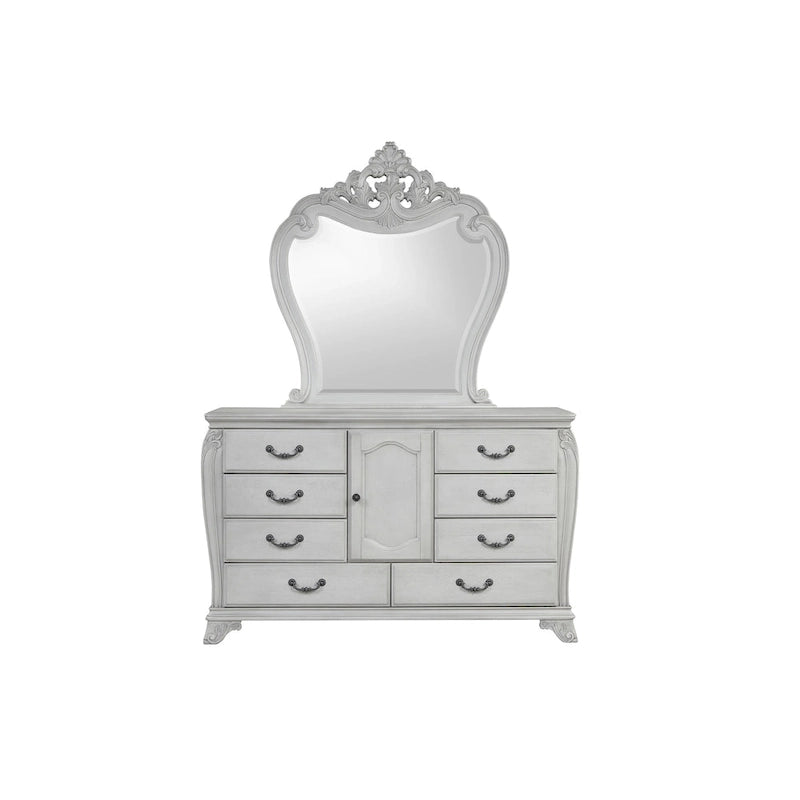New Classic Furniture Nellison Mist Gray 4-Piece Bedroom Set with Nightstand