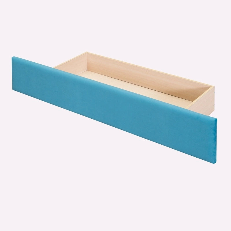 Full Size Storage Bed Velvet Upholstered with a Big Drawer