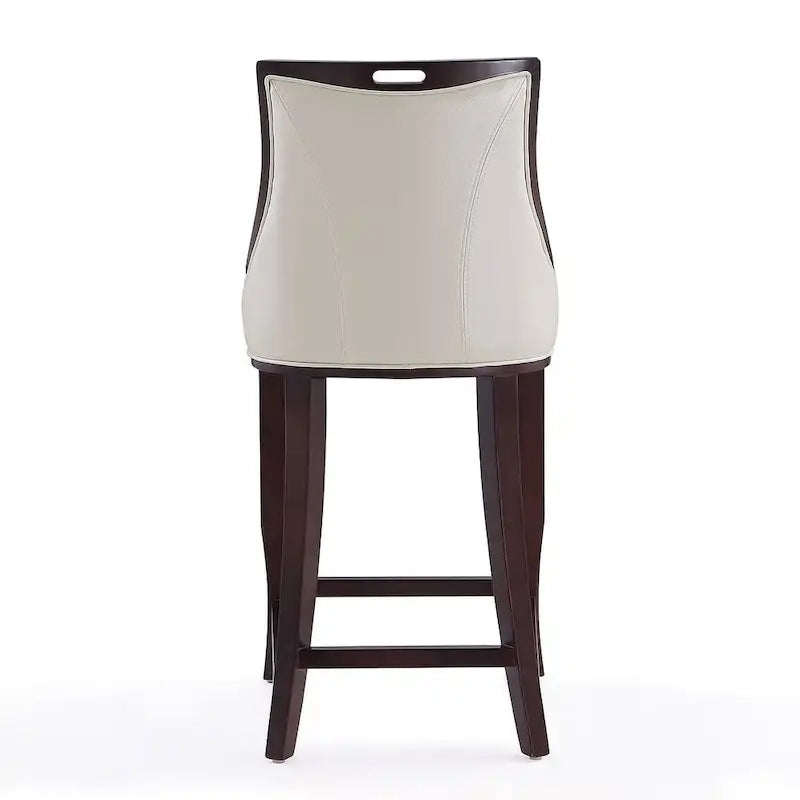 Manhattan Comfort Emperor 41 in. Walnut Beech Wood Bar Stool (Set of 3)