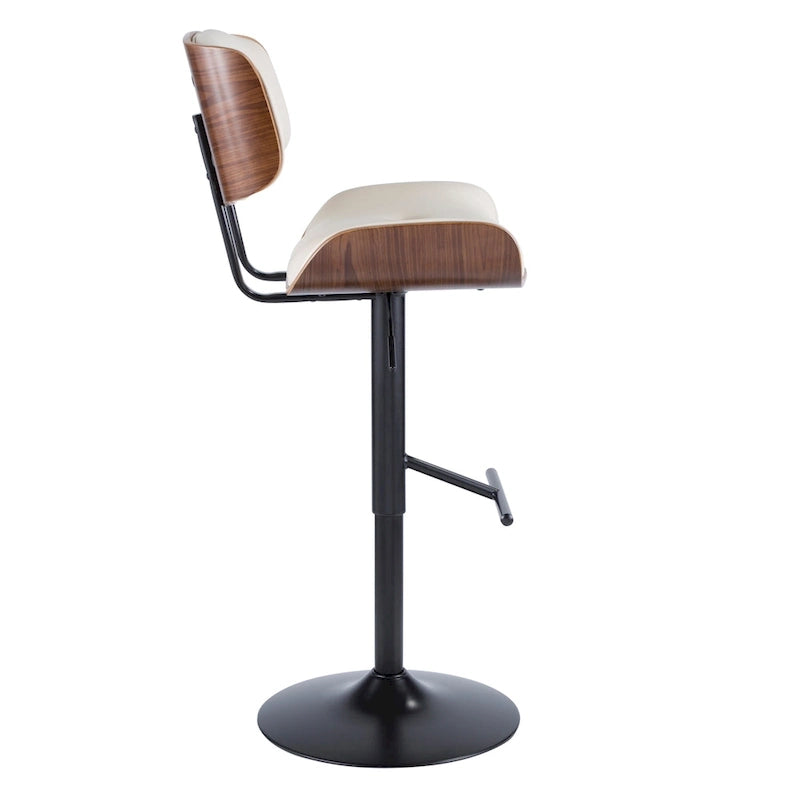 Carson Carrington Leksand Adjustable Bar Stool with Straight T Footrest (Set of 2)