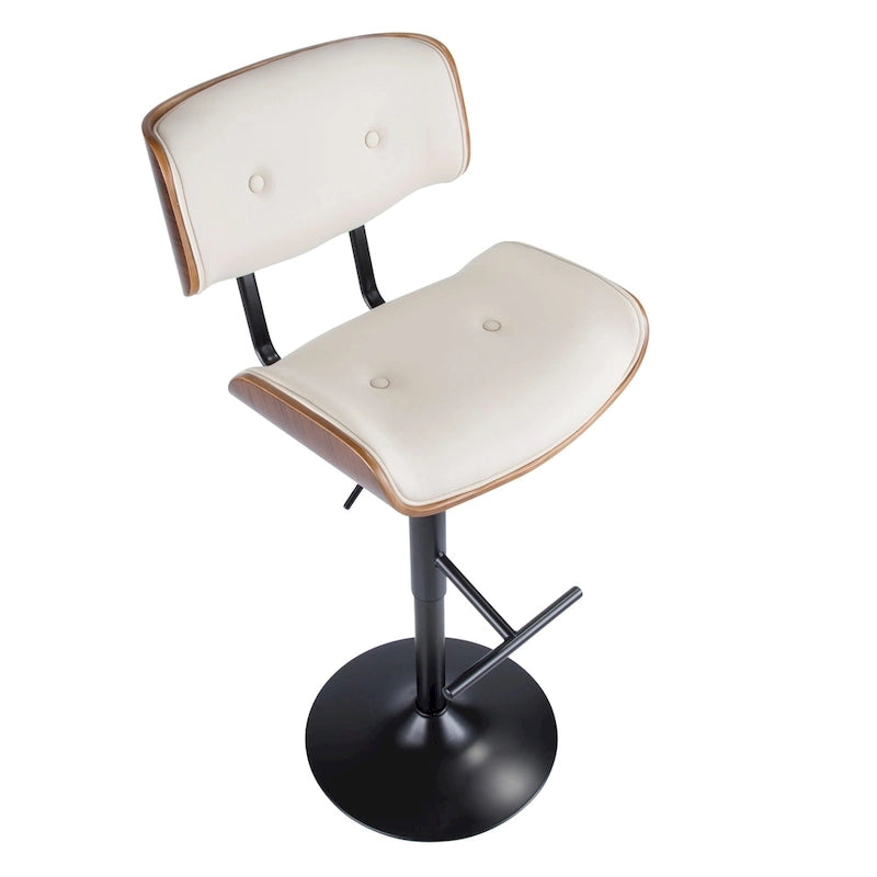 Carson Carrington Leksand Adjustable Bar Stool with Straight T Footrest (Set of 2)