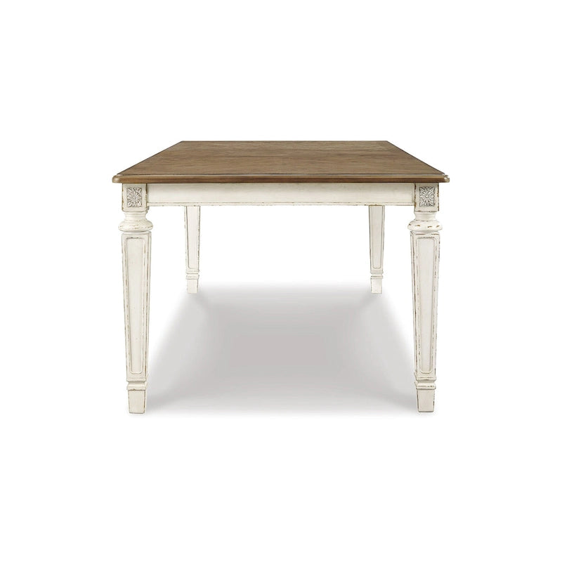 Signature Design by Ashley Realyn White / Light Brown 7-Piece Dining Package
