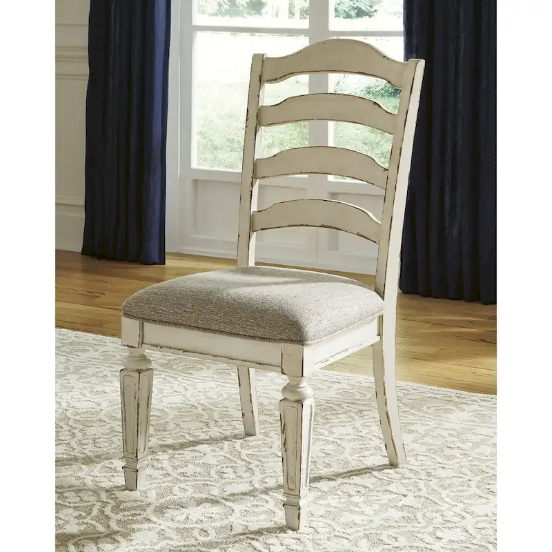 Signature Design by Ashley Realyn White / Light Brown 7-Piece Dining Package