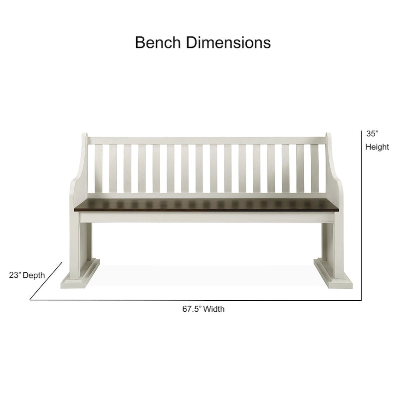 Steve Silver Jillian Farmhouse Pew Dining Bench