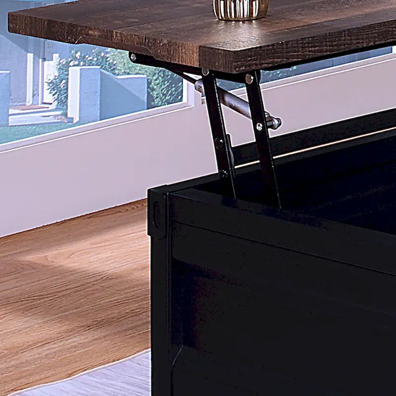 Orya Industrial Black 47-inch Steel Lift-Top Coffee Table by Furniture of America