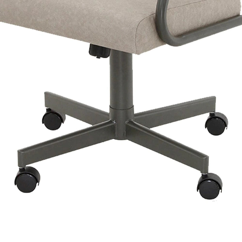 Chromcraft Douglas Caster Dining Chairs in Sea Gray, Gray Finish (Set of 2)