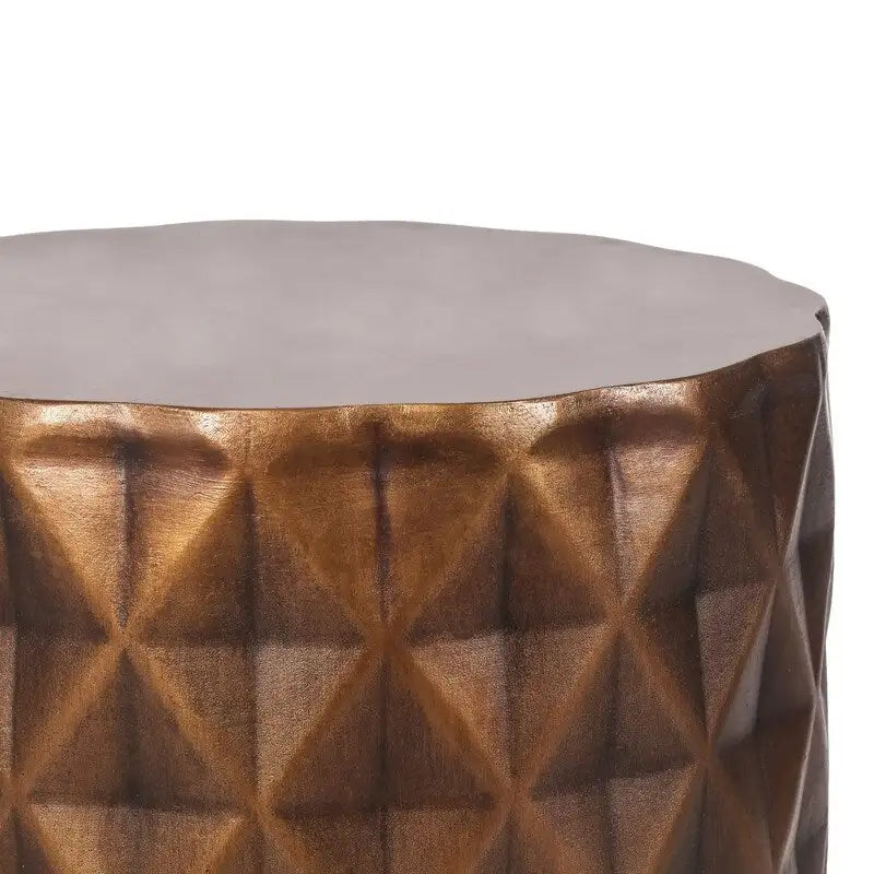 Adeco Modern Round End Table Outdoor Side Table Stool For Patio
