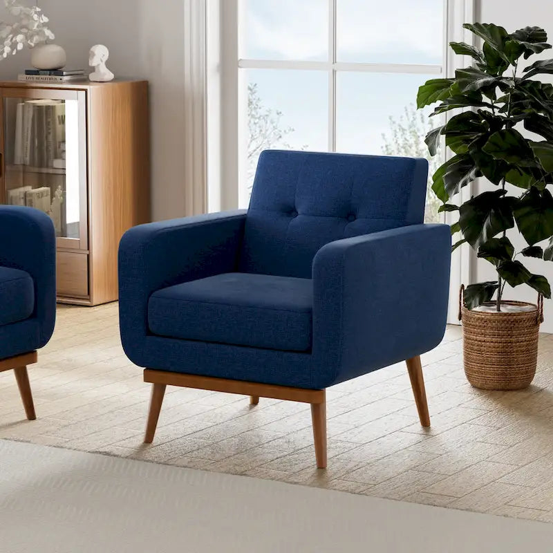 HUIMO Sofa Couch for Two People Tufted Fabric Upholstered Sofa