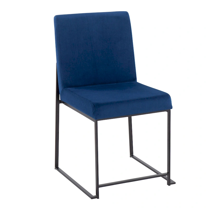 Strick & Bolton Forrest Black High Back Upholstered Dining Chair (Set of 2)