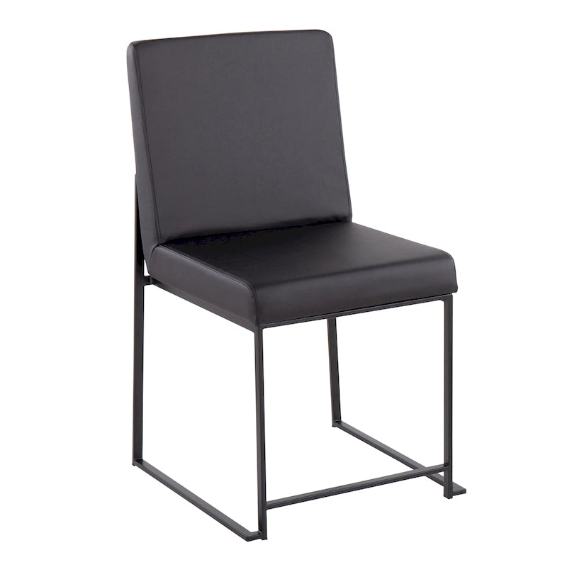 Strick & Bolton Forrest Black High Back Upholstered Dining Chair (Set of 2)
