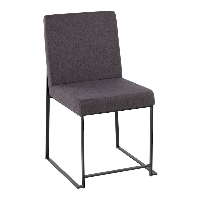 Strick & Bolton Forrest Black High Back Upholstered Dining Chair (Set of 2)