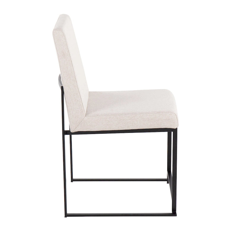 Strick & Bolton Forrest Black High Back Upholstered Dining Chair (Set of 2)