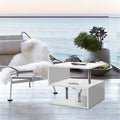 3 Tier S-Shaped End Table Coffee Table with Storage Shelf - 20.7H x 17.3W x 14.9D