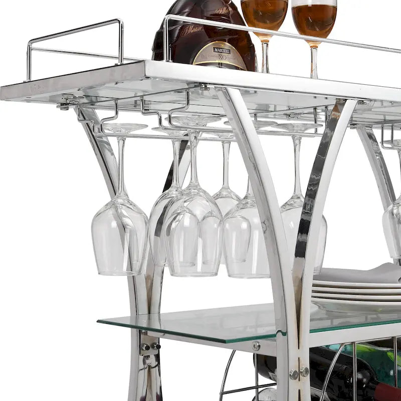Industrial Bar Cart Kitchen Bar&Serving Cart for Home with Wheels
