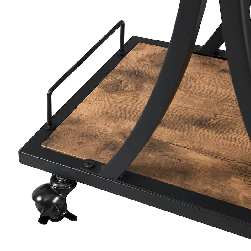 Industrial Bar Cart Kitchen Bar&Serving Cart for Home with Wheels