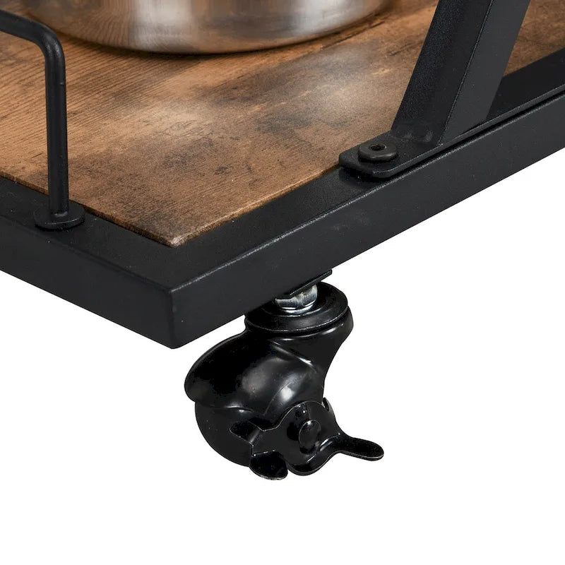 Industrial Bar Cart Kitchen Bar&Serving Cart for Home with Wheels