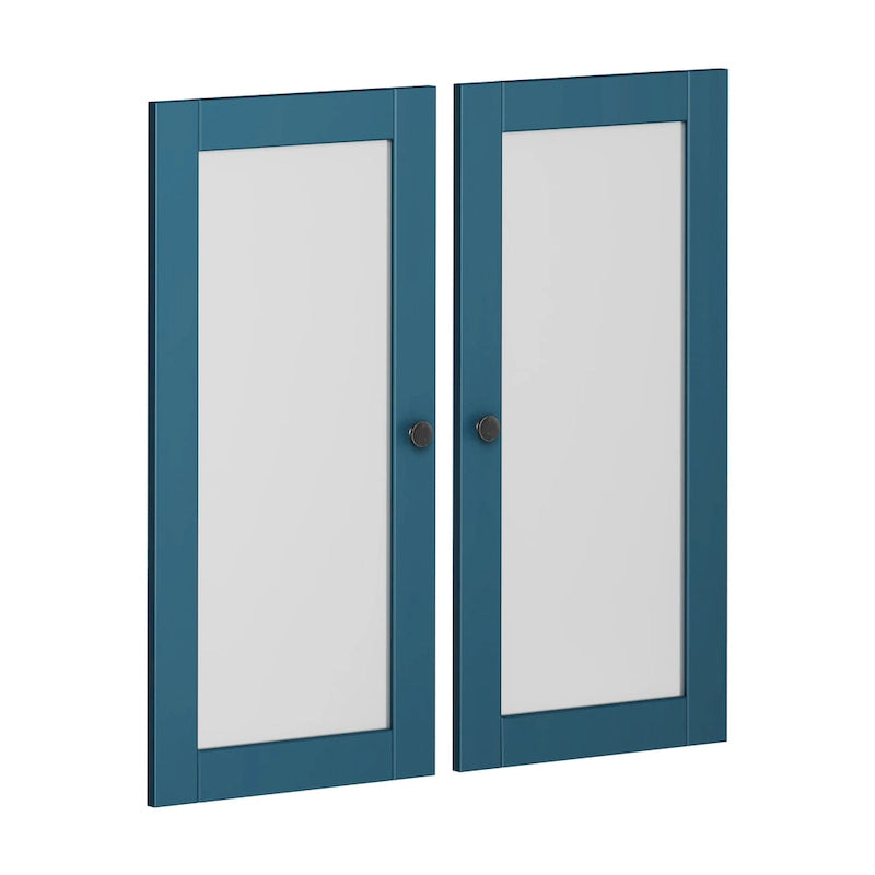 Palace Imports 100% Solid Wood Modular Kitchen Pantry Double Door Kit - Set of 2