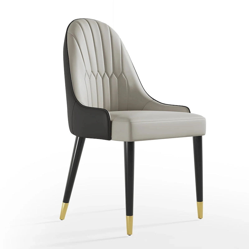 Dining Chair Modern Accent Chairs Faux Leather Side Chairs (Set of 4)