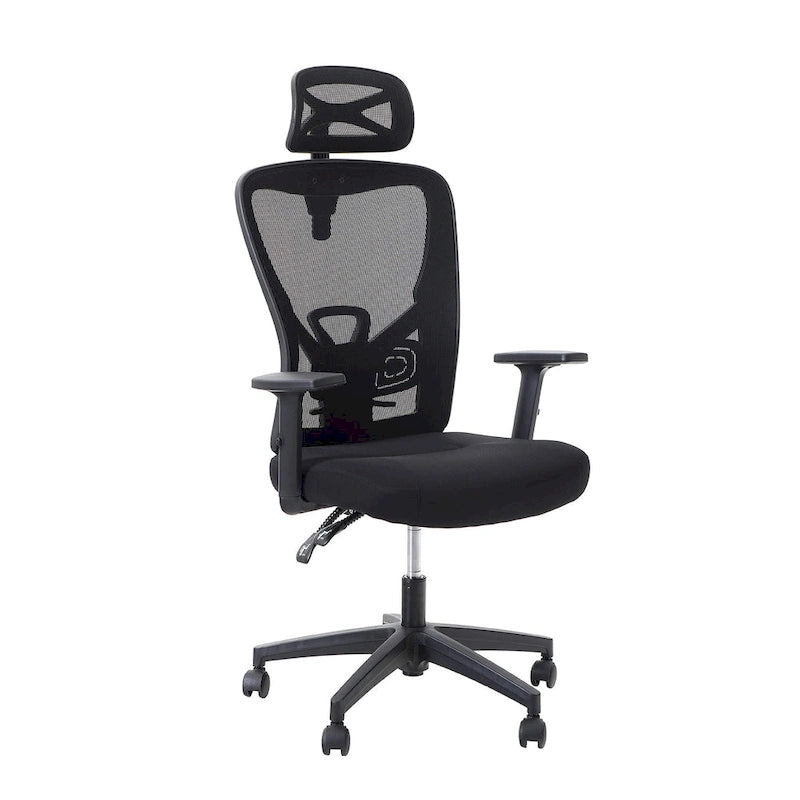 ALPHA HOME High Back Mesh Office Chair Adjustable Headrest, Armrest, Rolling Swivel Reclining Chair
