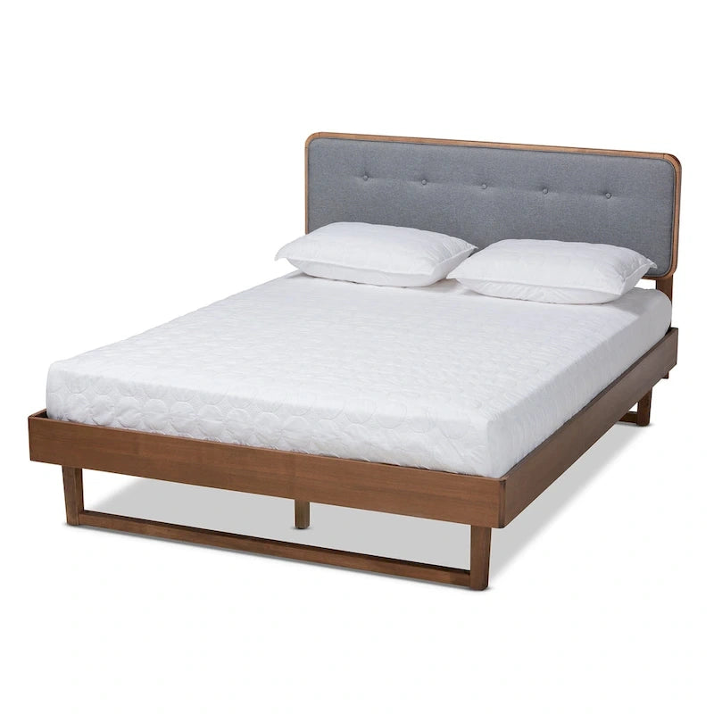 Natalia Mid-Century Modern Platform Bed