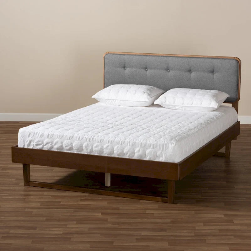 Natalia Mid-Century Modern Platform Bed