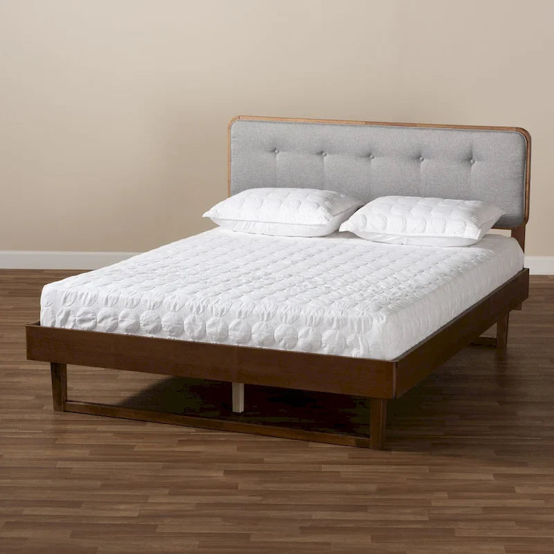 Natalia Mid-Century Modern Platform Bed