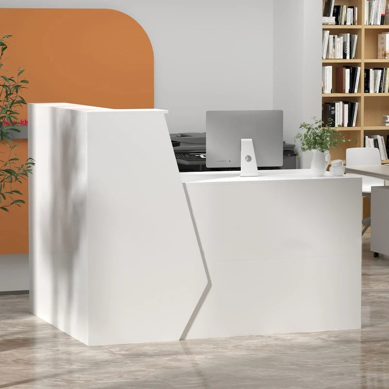 FUFU&GAGA 1-Drawer Reception Computer desk With one Door