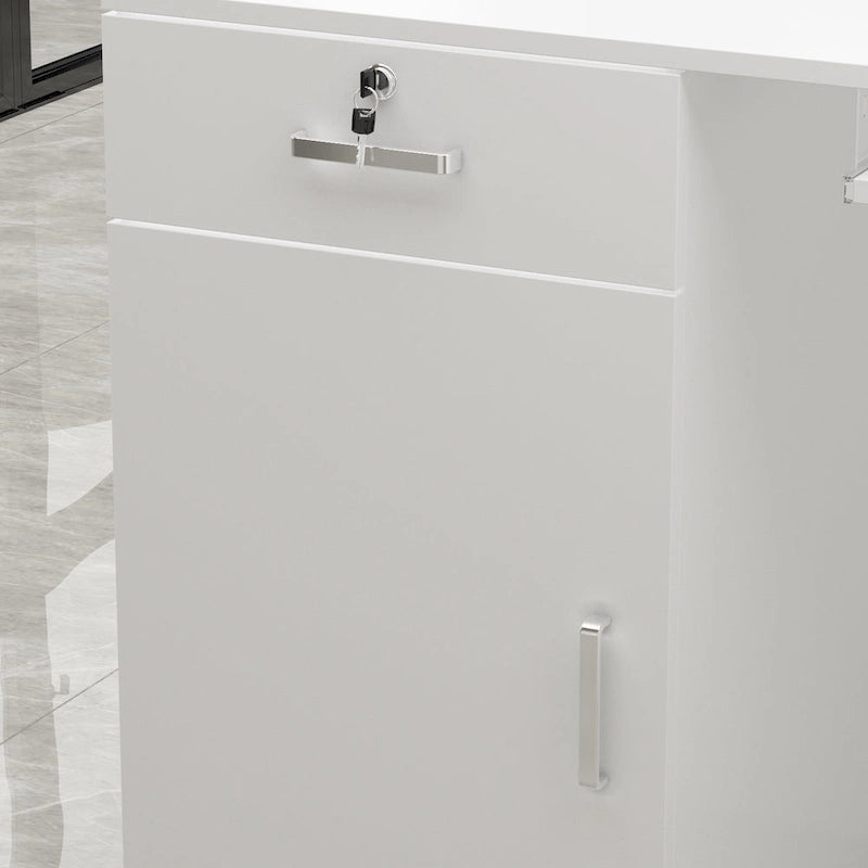 FUFU&GAGA 1-Drawer Reception Computer desk With one Door