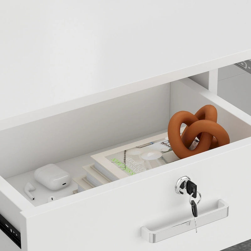 FUFU&GAGA 1-Drawer Reception Computer desk With one Door