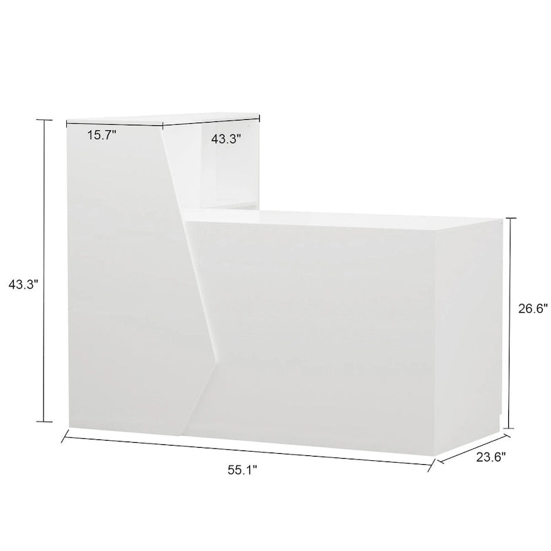 FUFU&GAGA 1-Drawer Reception Computer desk With one Door