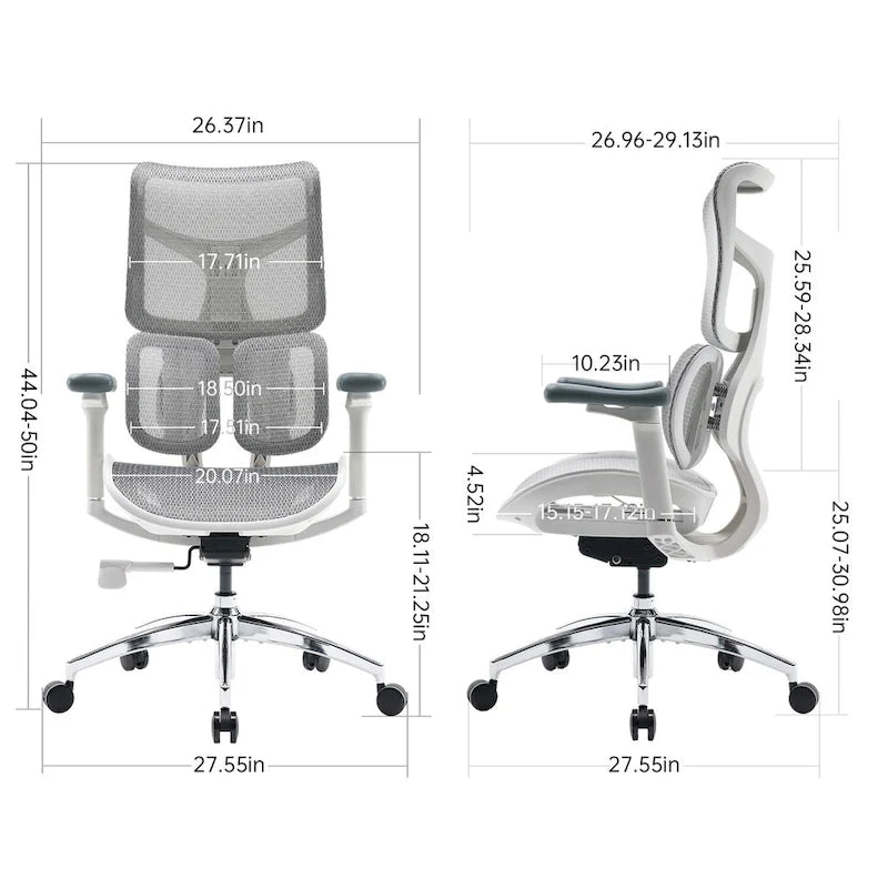 SIHOO Doro S100 Ergonomic Mesh Office Chair with Adjustable seat depth - 74*70*127