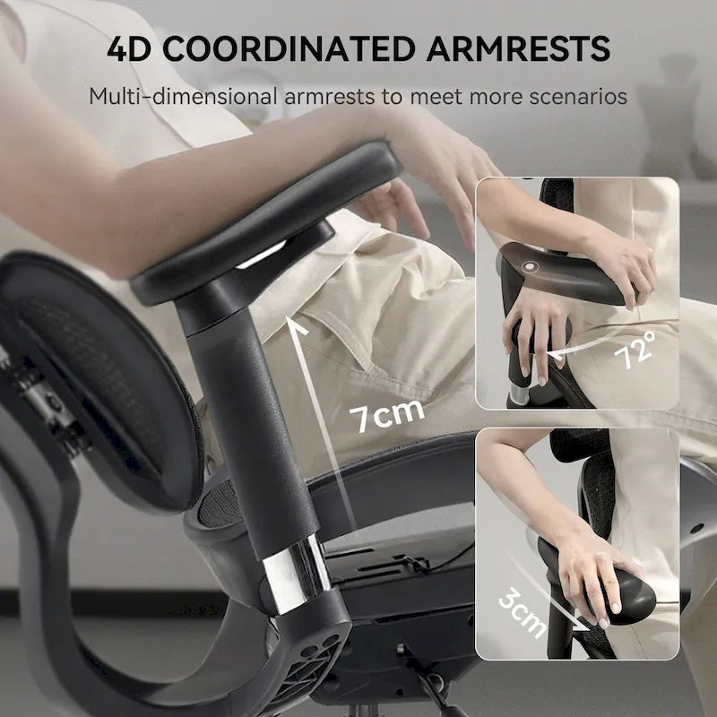 SIHOO Doro S100 Ergonomic Mesh Office Chair with Adjustable seat depth - 74*70*127