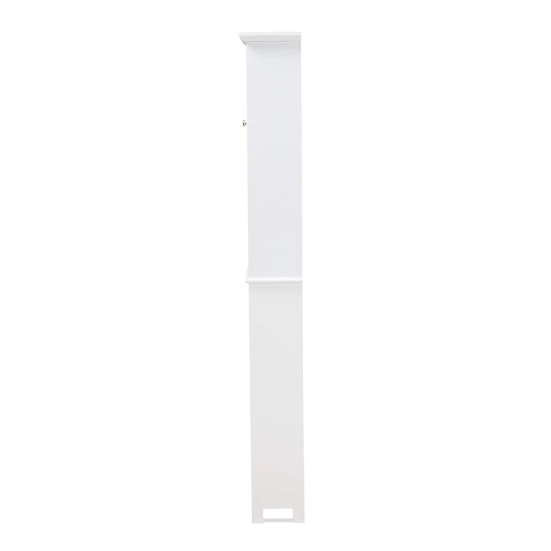 Campbell White Finished Wood Over the Toilet Bathroom Storage Cabinet