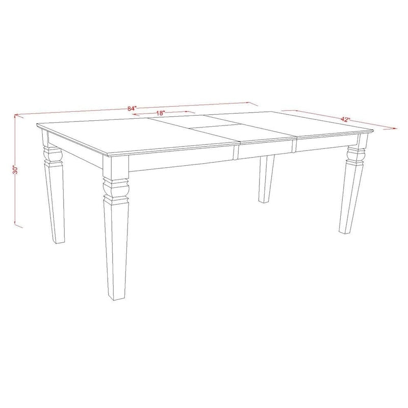 East West Furniture Kitchen Table Set- a Rectangle Dining Room Table and Dining Chairs, Black (Pieces Options)