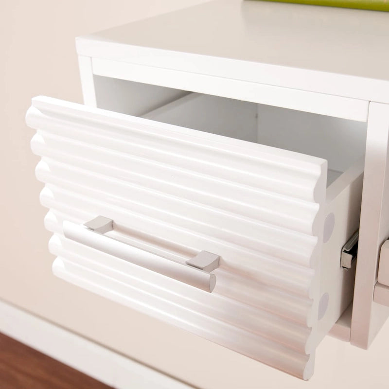 SEI Furniture Shaw Modern White 2-drawer Floating Wall-mount Desk