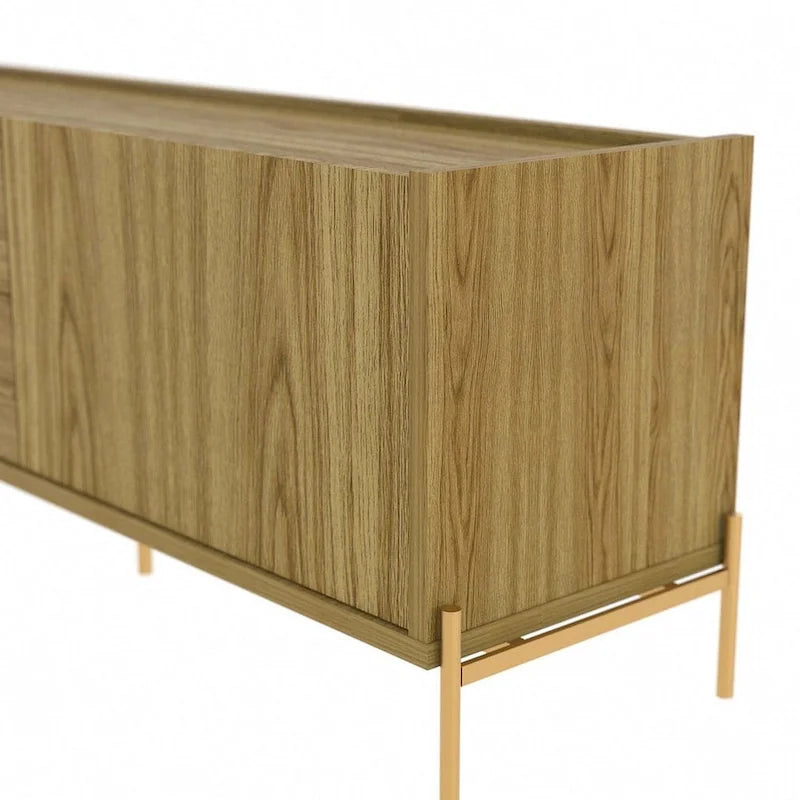 Manhattan Comfort Jasper 86.69 In. Media Cabinet Console
