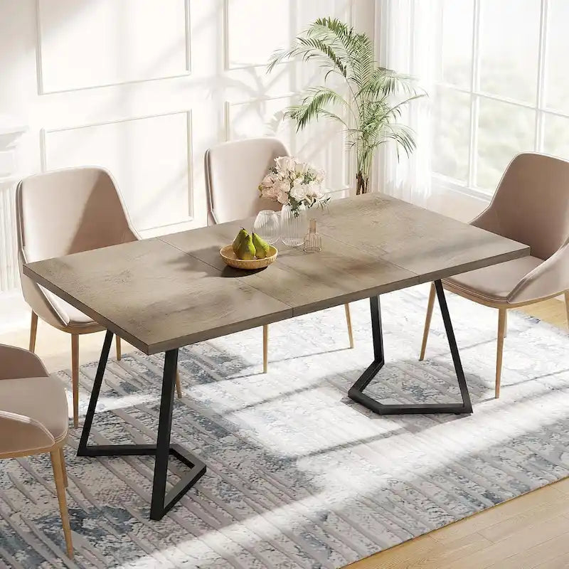 Rectangular Dining Room Table, 55 Inches Small Kitchen Table