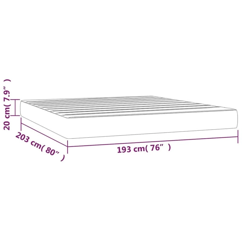 vidaXL Spring Mattress Bed-in-a-Box Single Bed Foam Mattress Medium Hardness