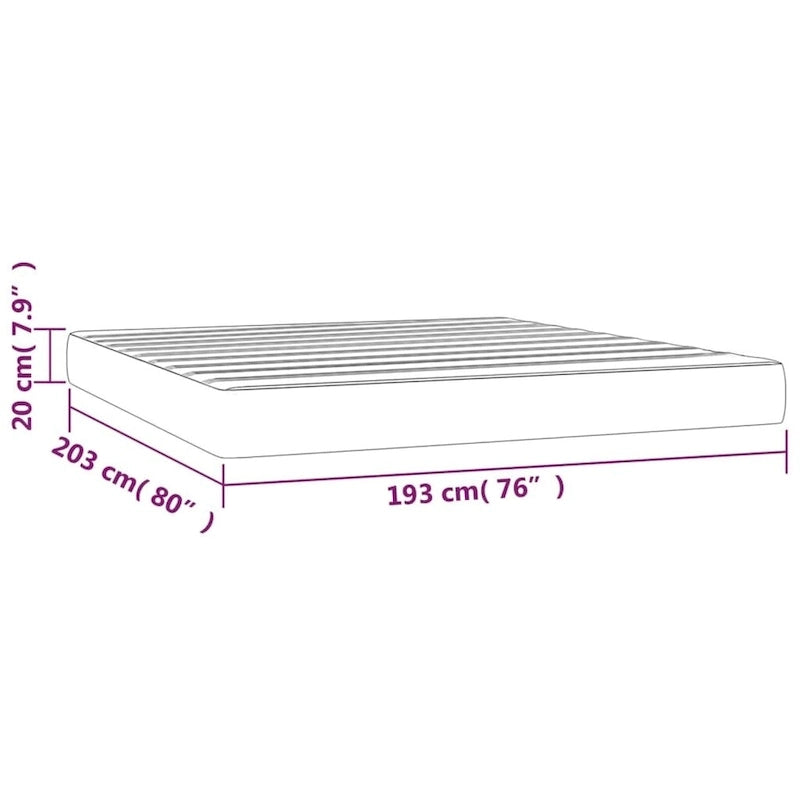 vidaXL Spring Mattress Bed-in-a-Box Single Bed Foam Mattress Medium Hardness