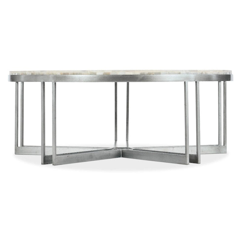 Hooker Furniture 5934-80111-00 Melange 42 Diameter Onyx and Steel