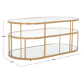 SAFAVIEH Frederica 3 Shelf Coffee Table - 42 L x 21 D x 17 H - 42Wx21Dx17H