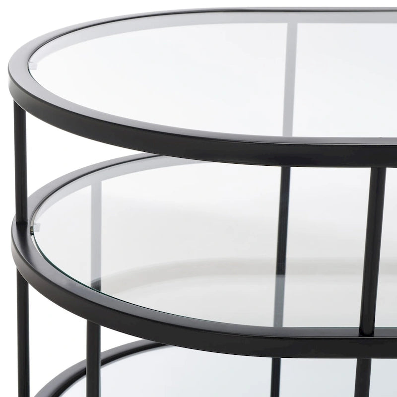 SAFAVIEH Frederica 3 Shelf Coffee Table - 42 L x 21 D x 17 H - 42Wx21Dx17H