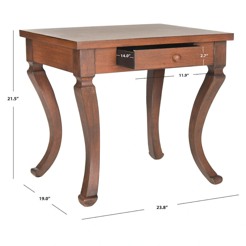 SAFAVIEH Jossie Brown Storage Side Table - 23.8 x 19 x 21.5 - 24Wx19Dx22H