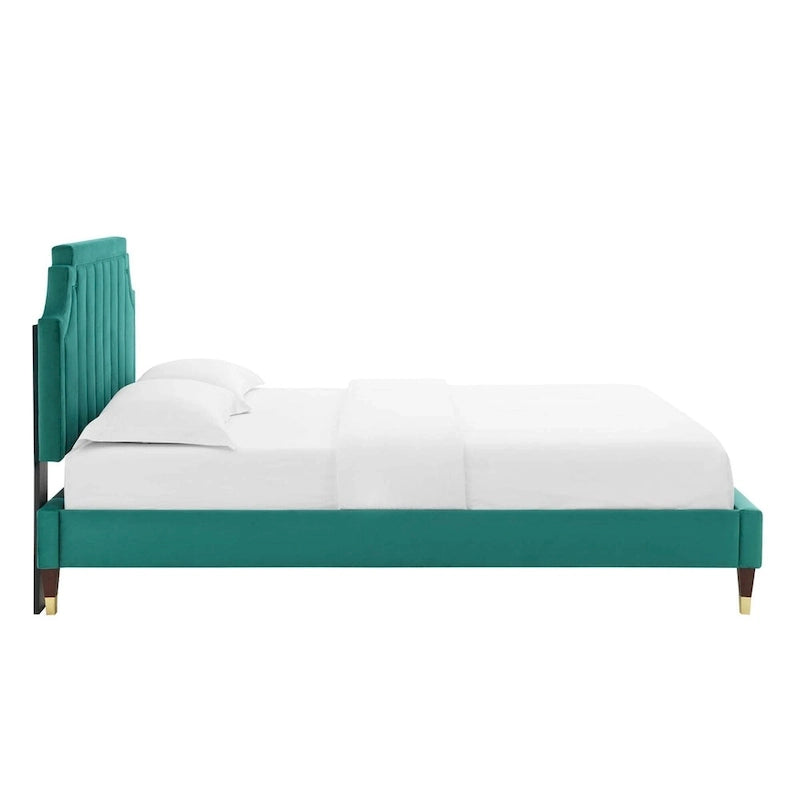 Sienna Performance Velvet Queen Platform Bed