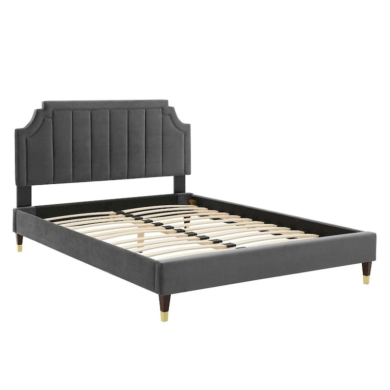 Sienna Performance Velvet Queen Platform Bed