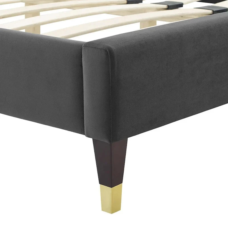 Sienna Performance Velvet Queen Platform Bed