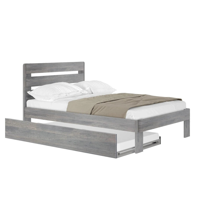 Plank and Beam Farmhouse Full Bed with Plank Headboard and Trundle