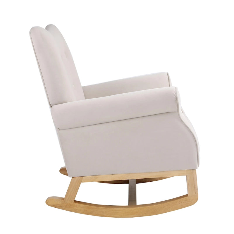 GEITIN High Back Rocking Chair with Tufted Back