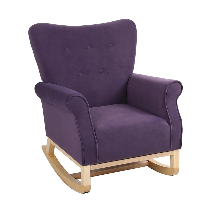 GEITIN High Back Rocking Chair with Tufted Back