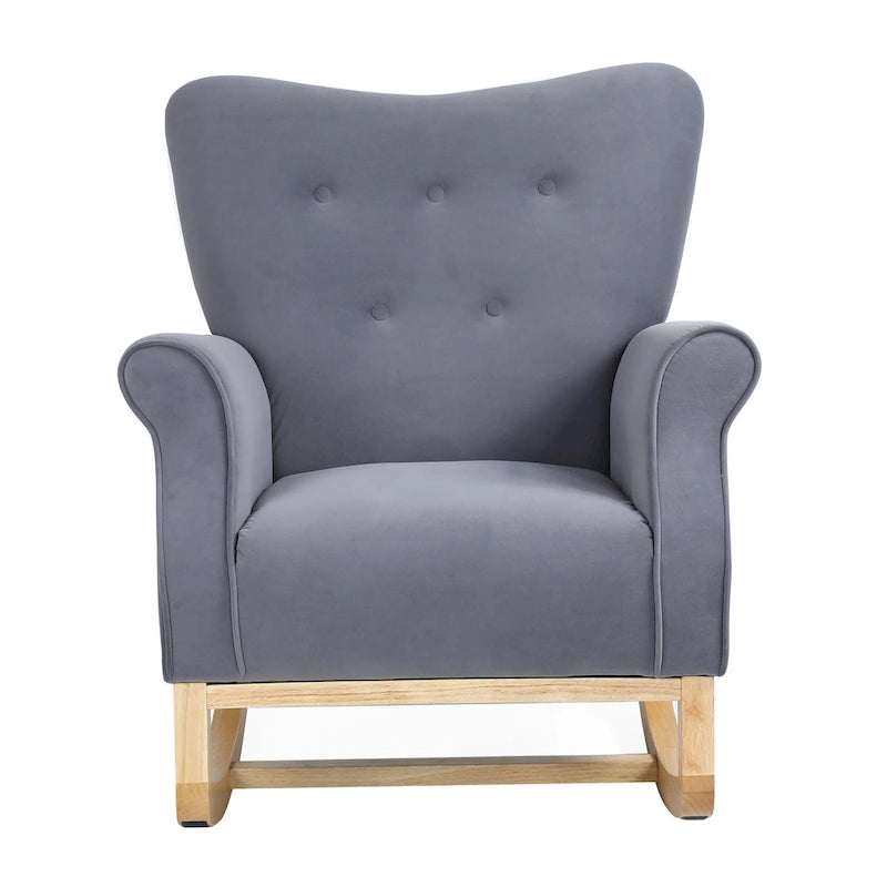 GEITIN High Back Rocking Chair with Tufted Back